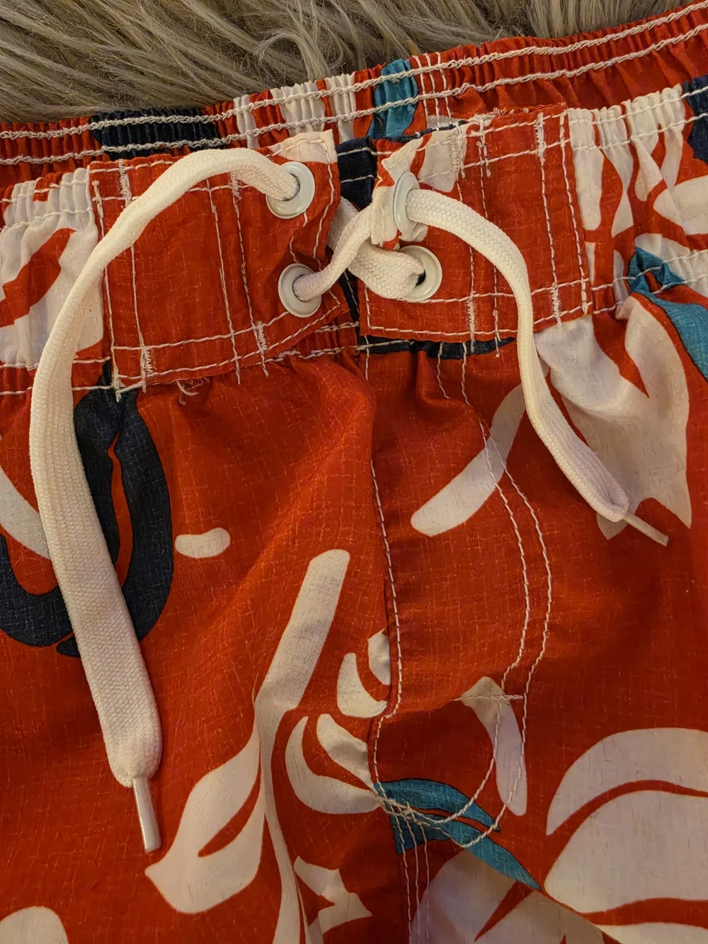 NEW Kanu Surf Tropical Red Hibiscus Cargo Board Shorts Quick Dry Sz L